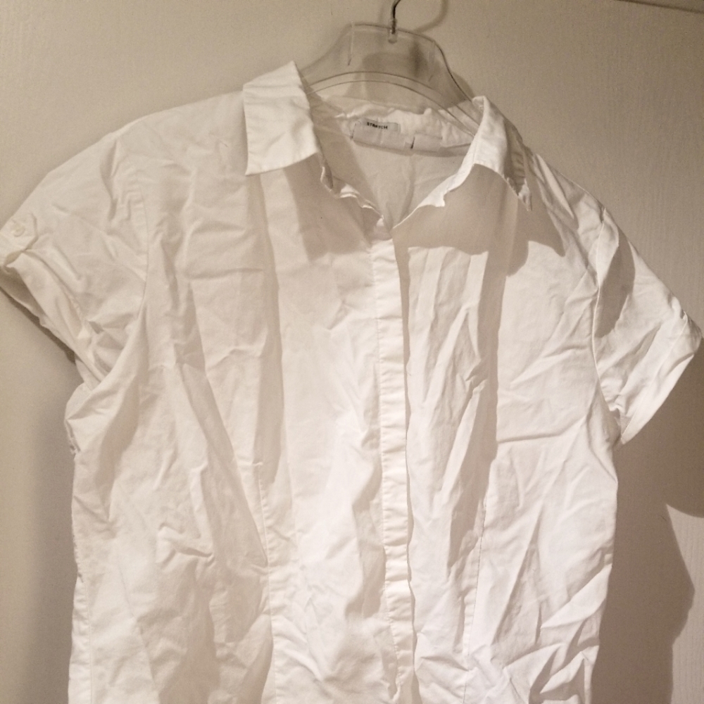 White Liz Claiborne button down shirt.